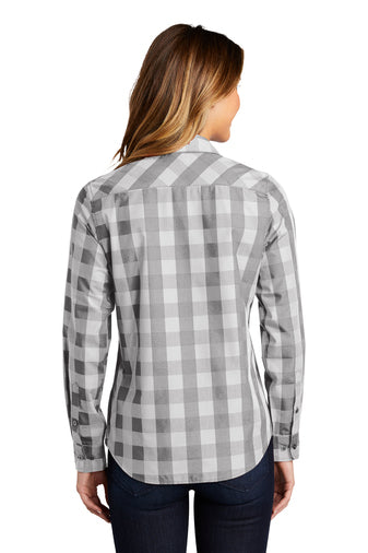 Port Authority® Ladies Everyday Plaid Shirt-Semi Sisters Logo