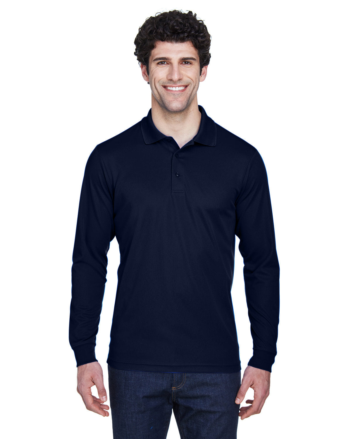 CORE365 Men's Tall Pinnacle Performance Long-Sleeve Piqué Polo