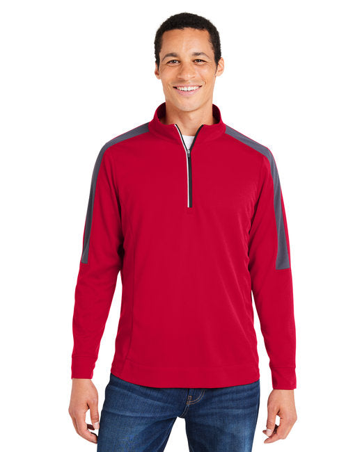 CORE365 Men's Market Snag Protect Mesh Colorblock Quarter-Zip CE404