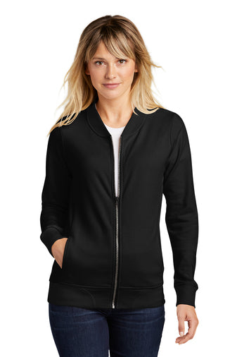 Sport-Tek® Ladies Lightweight French Terry Bomber-Semi Sisters Logo