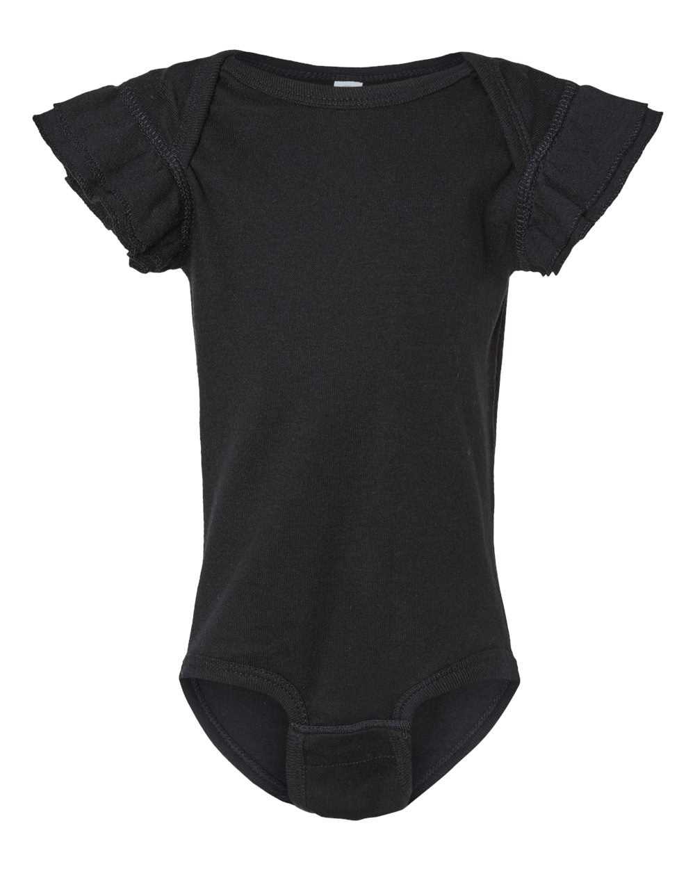 Rabbit Skins - Infant Flutter Sleeve Baby Rib Bodysuit - 4439