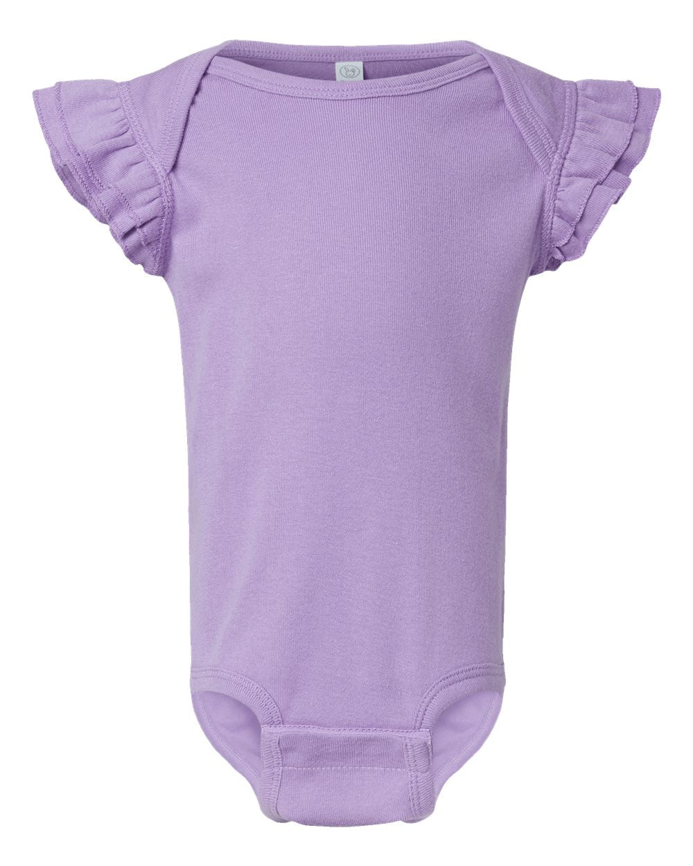 Rabbit Skins - Infant Flutter Sleeve Baby Rib Bodysuit - 4439