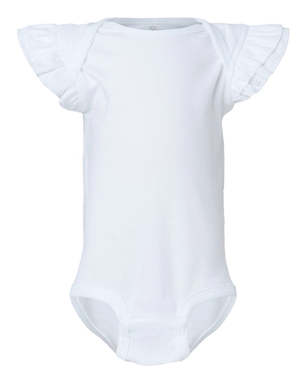 Rabbit Skins - Infant Flutter Sleeve Baby Rib Bodysuit - 4439