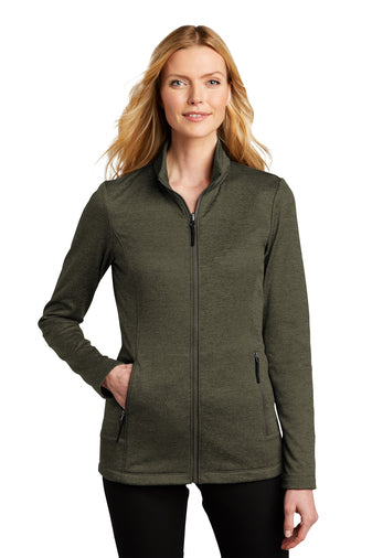 Port Authority® Ladies Collective Striated Fleece Jacket-Semi Sisters Logo