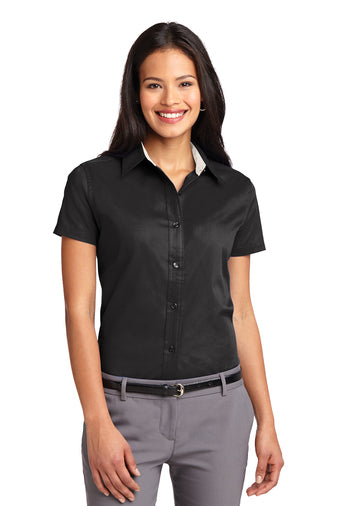 Port Authority® Ladies Short Sleeve Easy Care Shirt-Semi Sisters Logo