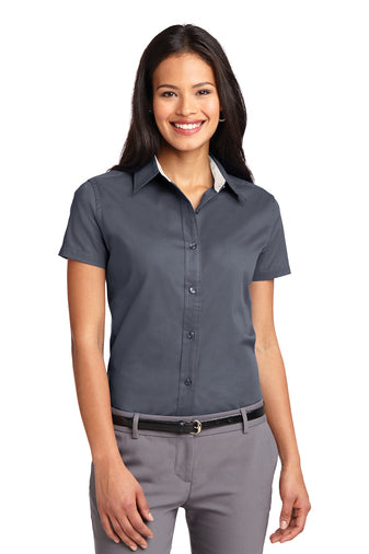 Port Authority® Ladies Short Sleeve Easy Care Shirt-Semi Sisters Logo