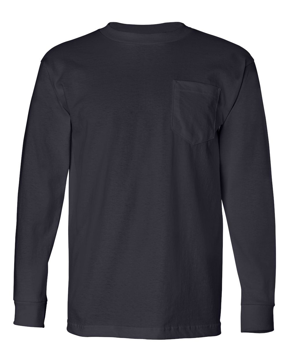 Bayside - USA-Made Long Sleeve T-Shirt with a Pocket - 8100