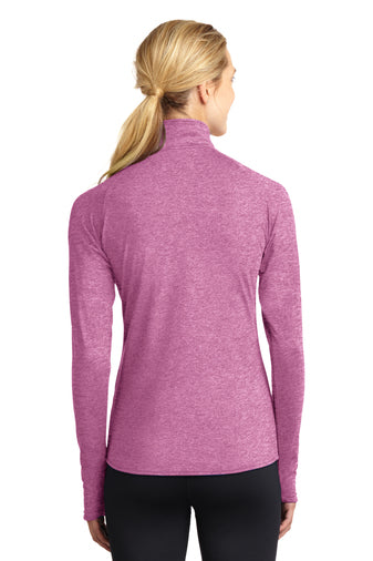 Sport-Tek® Ladies Sport-Wick® Stretch 1/2-Zip Pullover-Semi Sisters Logo