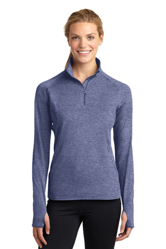 Sport-Tek® Ladies Sport-Wick® Stretch 1/2-Zip Pullover-Semi Sisters Logo