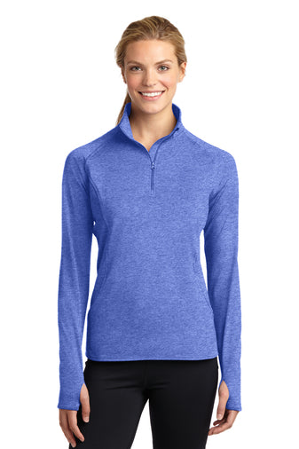 Sport-Tek® Ladies Sport-Wick® Stretch 1/2-Zip Pullover-Semi Sisters Logo