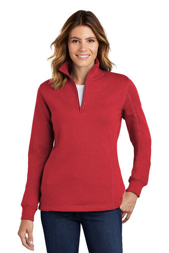 Sport-Tek® Ladies 1/4-Zip Sweatshirt-Semi Sisters Logo