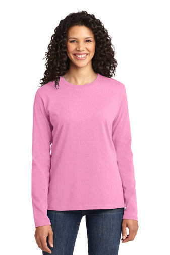 Port & Company® Ladies Long Sleeve Core Cotton Tee