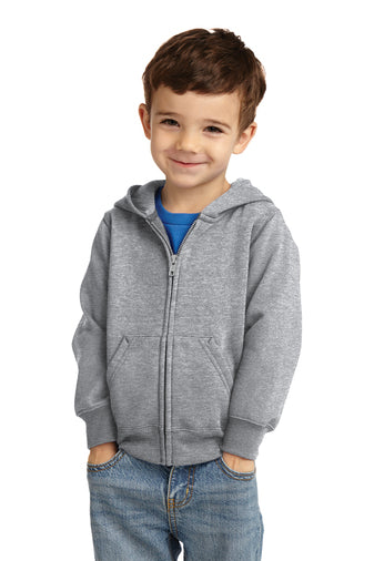 Port & Company® Toddler Core Fleece Full-Zip Hooded Sweatshirt