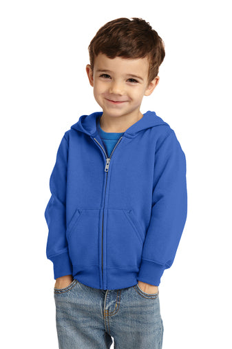 Port & Company® Toddler Core Fleece Full-Zip Hooded Sweatshirt