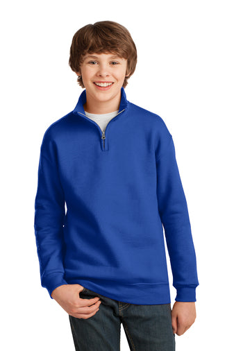 JERZEES® Youth NuBlend® 1/4-Zip Cadet Collar Sweatshirt