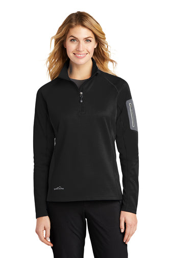 Eddie Bauer® Ladies 1/2-Zip Performance Fleece-Semi Sisters Logo