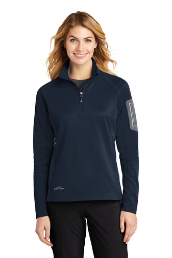 Eddie Bauer® Ladies 1/2-Zip Performance Fleece-Semi Sisters Logo