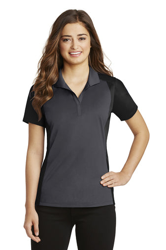 Sport-Tek® Ladies Colorblock Micropique Sport-Wick® Polo-Semi Sisters Logo