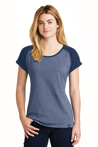 New Era® Ladies Heritage Blend Varsity Tee-Semi Sisters Logo