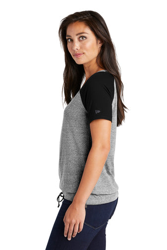 New Era ® Ladies Tri-Blend Performance Cinch Tee-Semi Sisters Logo