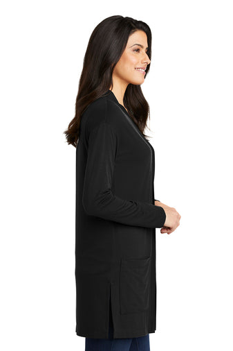 Port Authority ® Ladies Concept Long Pocket Cardigan-Semi Sisters Logo