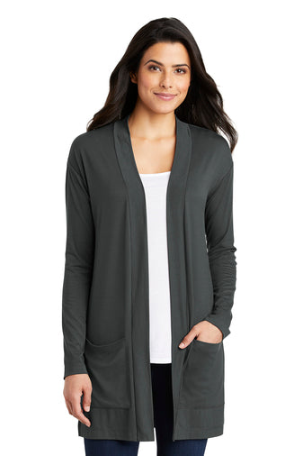 Port Authority ® Ladies Concept Long Pocket Cardigan-Semi Sisters Logo