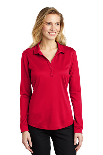 Port Authority ® Ladies Silk Touch™ Performance Long Sleeve Polo--Semi Sisters Logo