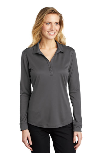 Port Authority ® Ladies Silk Touch™ Performance Long Sleeve Polo--Semi Sisters Logo