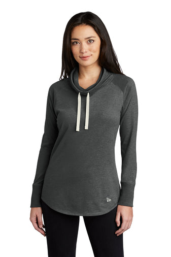 New Era ® Ladies Sueded Cotton Blend Cowl Tee-Semi Sisters Logo