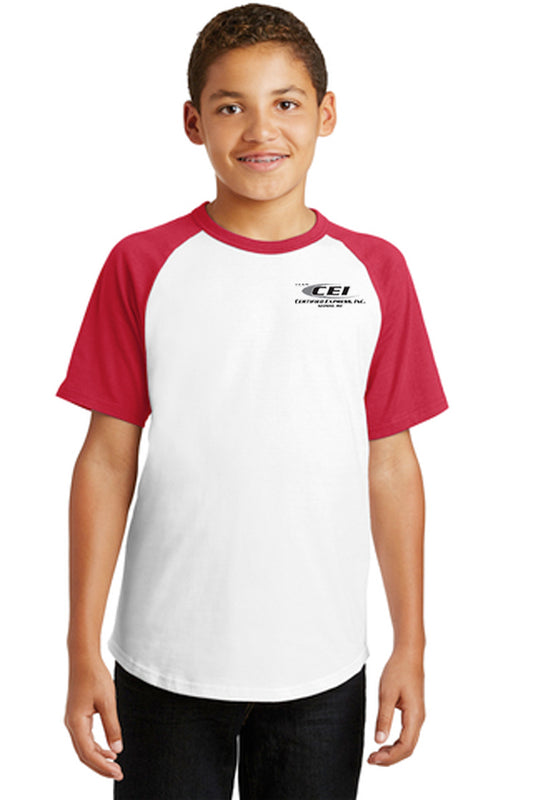 Sport-Tek® Youth Short Sleeve Colorblock Raglan Jersey