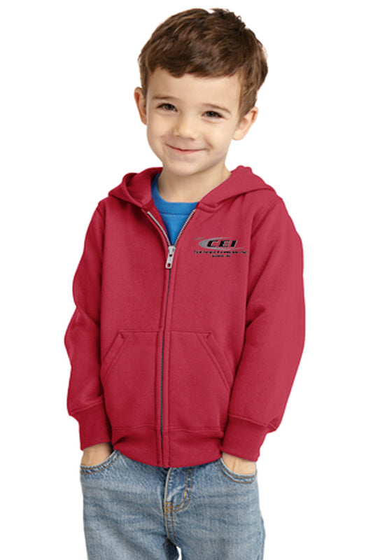 Port & Company® Toddler Core Fleece Full-Zip Hooded Sweatshirt