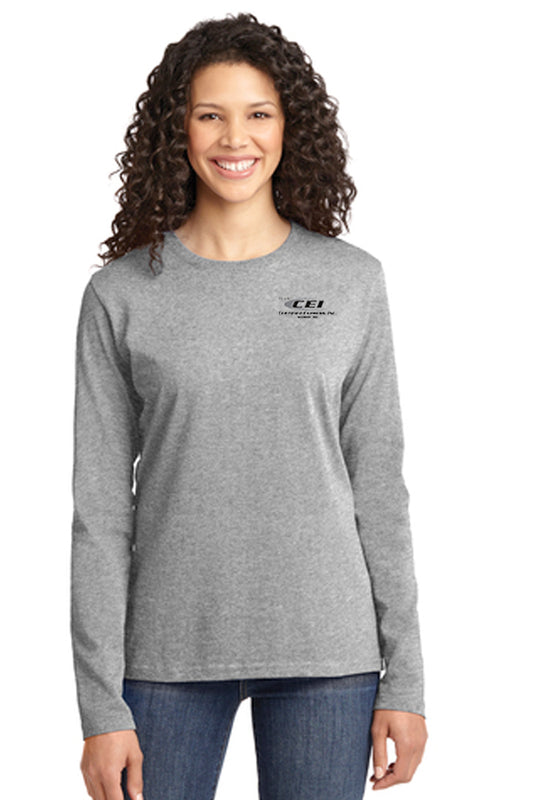Port & Company® Ladies Long Sleeve Core Cotton Tee