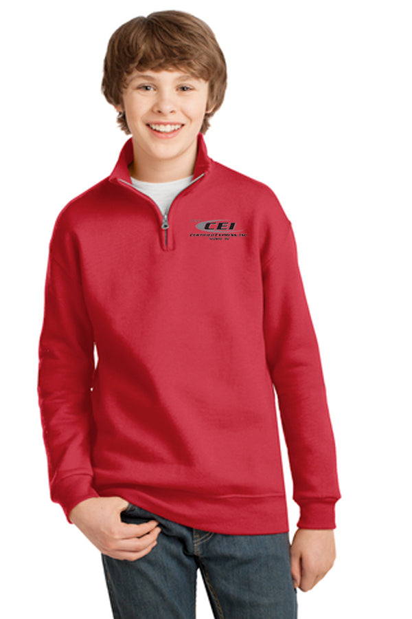 JERZEES® Youth NuBlend® 1/4-Zip Cadet Collar Sweatshirt