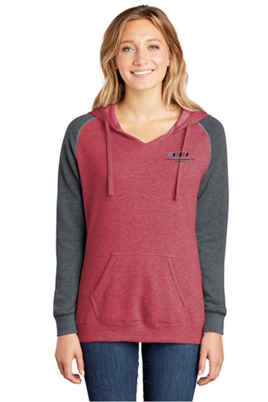 District ® Women’s Lightweight Fleece Raglan Hoodie
