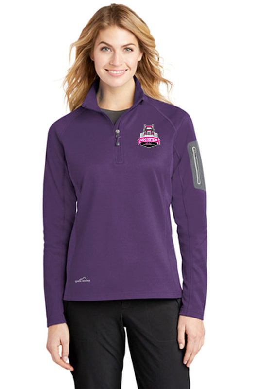 Eddie Bauer® Ladies 1/2-Zip Performance Fleece-Semi Sisters Logo