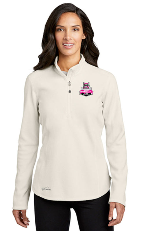 Eddie Bauer® Ladies 1/2-Zip Microfleece Jacket-Semi Sisters Logo