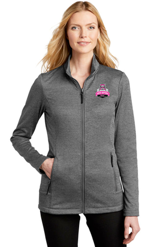 Port Authority® Ladies Collective Striated Fleece Jacket-Semi Sisters Logo