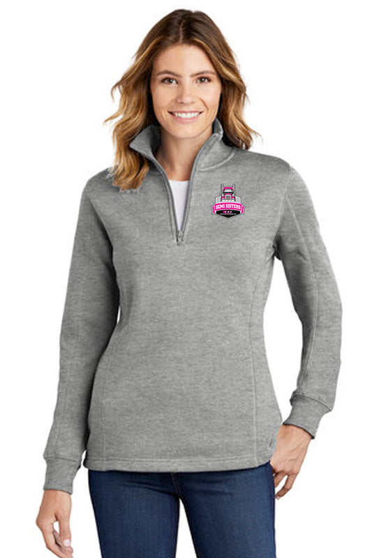 Sport-Tek® Ladies 1/4-Zip Sweatshirt-Semi Sisters Logo